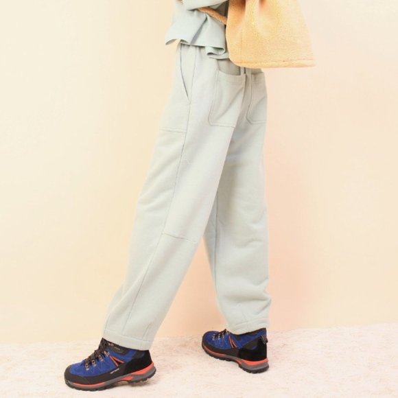 LF Markey Green Jameson Oversized High Rise Fleece Knit Sweatpants Trouser 8 - Picture 3 of 11